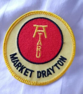 ATARU Market Drayton Karate CLUB Martial Arts Uniform BADGE / PATCH Yellow +Red - Picture 1 of 2