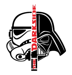 Calcomanía de vinilo de alta calidad The Darkside Darth Vader Stormtrooper Lightsaber 5,5" - Imagen 1 de 1