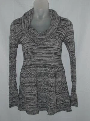 Marled Sz Large Casual or Dress Stretchy Cowl Neck Tunic Sweater HEATHER B - Image 1 of 4