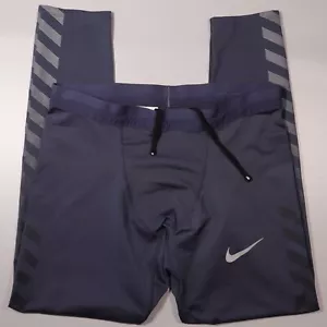 Nike Mens XL Power Tech Flash GX Running Tights Blue Reflective 28" inseam - Picture 1 of 10