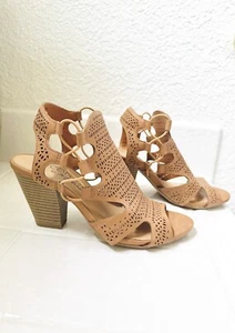 MATISS VINTAGE WOMEN HEELS SANDALS BROWN SIZE US: 6 - Picture 1 of 8
