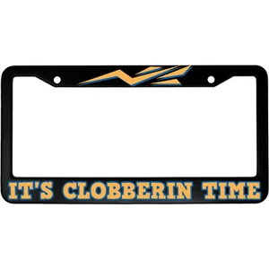 It's Clobberin' Time Aluminum Car License Plate Frame - Picture 1 of 6