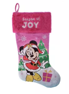 Calza Natalizia Disney Minnie Mouse Mrs. Claus "Stagione della Gioia Velour Rosa 17" - Foto 1 di 5