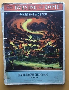 THE BURNING OF ROME 1903 Two Step March Sheet Music L3 - Picture 1 of 1