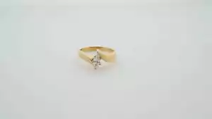 Estate Sale Vintage 14k Yellow Gold Diamond Engagement Ring 0.40 TCW - Picture 1 of 8