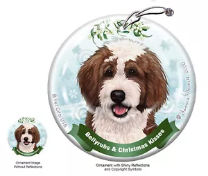 Bellyrubs & Kisses Ornament - Chocolate and White Bernedoodle 234D - Picture 1 of 1