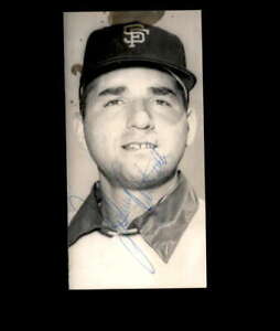 Johnny Antonelli Signed 1950`s Original 2x4 Photo Autograph Francisco Giants