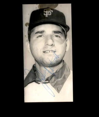 Johnny Antonelli Signed 1950`s Original 2x4 Photo Autograph Francisco Giants - Image 1 of 2