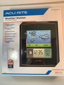 AcuRite Weather Station~ Weather Clock w/Color Display (02087) ~ Wireless Sensor - Picture 1 of 12