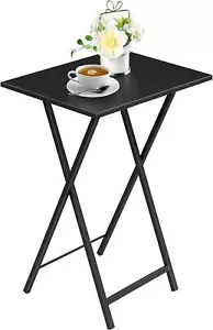 HOOBRO Beistelltische Klappbar Tablett Tisch Serviertisch TV Tray Schwarz - Bild 1 von 9