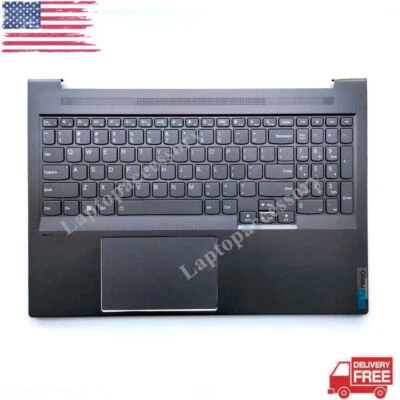 LAPTOPACCESSORY New For Lenovo Slim 7 16IAH7 Palmrest Backlit Keyboard Cover 5CB1J38238 Gray US