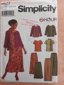 Simplicity 9827 Two Hour Misses' Top, Pants, Skirt & Scarf Pattern Size 8-14 - Picture 1 of 2