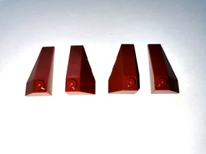 LEGO® mattoncini alari cuneo sinistro destro 2x4 in rosso scuro 4 pezzi #43710 #43711 NUOVO - Foto 1 di 1