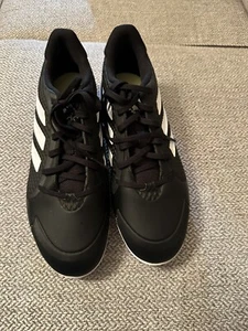 Adidas PURE HUSTLE Cleats Size 10 BLACK and WHITE Lace Up - Picture 1 of 6