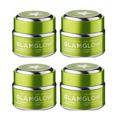 GLAMGLOW POWERMUD Dualcleanse TREATMENT 4x .5 =2oz New Sealed Fast/Free Shipping - Image 1 of 2