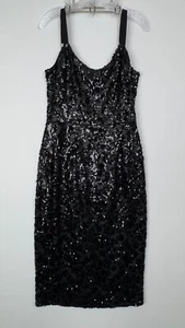Dress the Population schwarz Pailletten Bodycon Cocktailkleid Gr. L - sexy & klassisch - Bild 1 von 17