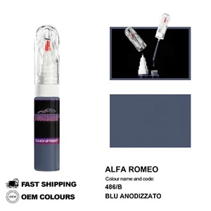 FOR ALFA ROMEO BLU ANODIZZATO 486/B Touch Up Paint Pen Brush Fix Kit Scratch - Picture 1 of 6
