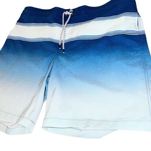 Men’s 2XL Blue BOARD SHORTS Flexwear Stretch Comfort Ombre Swimwear 9” inseam - Picture 1 of 10