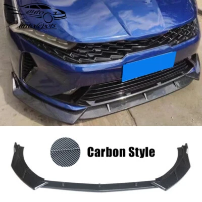 For KIA K5 2021-2025 Front Bumper Lip Splitter Chin Spoiler Carbon Fiber Look Foto 1 de 4