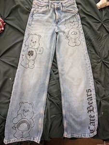 H&M Care Bears girls jeans size 8-9, lightly used, ships free!! - Picture 1 of 2