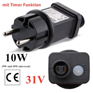 Enchufe transformador 31V DC 10W con función temporizador cadena de luces LED iluminación IP44 - Imagen 1 de 7