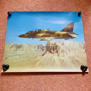 LH - British Aerospace PLC 1990s G Hawk Plane RAF Military Aircraft Poster - Picture 1 of 5
