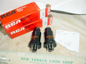 Matching Pair NOS RCA 6F5 Röhren Same Date Codes getestet - Bild 1 von 4