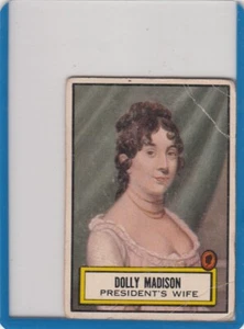 1952 Topps Look 'N See Trading Card #135 Dolly Madison President's Wife - VG - Picture 1 of 2