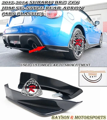 Fits 12-21 Subaru BRZ / 12-16 Scion FR-S ST-Style Rear Lip Aprons (ABS) - Image 1 of 4