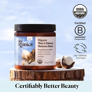 Sky Organics Feuchtigkeitsbutter Bio Lockencreme tiefe Hydration Frizz Kontrolle 8oz - Bild 1 von 7