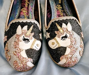 Mint IRREGULAR CHOICE "LOOSEN THE REINS" 3D Romantic Unicorn Seahorses UK Size 5 - Picture 1 of 22
