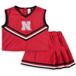 Girls Youth Scarlet Nebraska Huskers Two-Piece Cheer Set - Picture 1 of 2