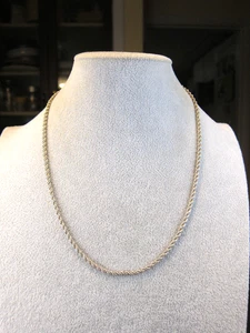 Beautiful 20" twisted thick sterling silver chain necklace 15.3 grams vintage - Picture 1 of 5