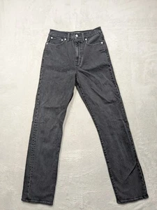 Jeans denim Madewell donna anni '90 dritto nero vita alta W27 T (alto) - Foto 1 di 10