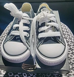 Converse Shoes Unisex Baby Size 4 CTAS OX Athletic Black 7J235 Lace Up Low Top - Picture 1 of 11