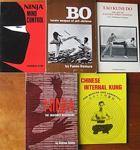 SET OF 5 NINJA MIND CONTROL-BO -INTERNAL KUNG FU-TAO KUNE DO-INVISIBLE ASSASSINS - Bild 1 von 1