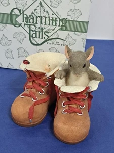 Figura Colas Encantadoras Firmada Numerada 0976 Resina Ratón/Zapatos 3.25" Alto - Imagen 1 de 8