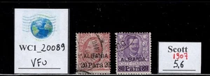 WC1_20089. OFICINAS ITALIANAS. Sellos de ALBANIA 1907. Sc. 5,6. Usado - Imagen 1 de 1