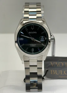 Orologio Uomo Automatico Bulova Surveyor Quadrante Verde Acciaio 98B429 #218 - Foto 1 di 13