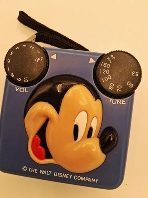 Vintage Disney Mickey Mouse Am Radio Blue Radio Shack - Imagem 1 de 4