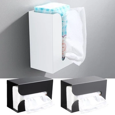 Wall Mounted Tissue Box Rack Made of Aluminum for Bathroom Kitchen Use - Image 1 of 4