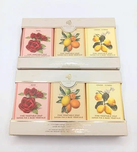 Alchimia feine italienische Gemüseseife Geschenk 3 Riegel 5,3 Unzen Neu in Verpackung Rose Zitrus Zitrone 2 Stück - Bild 1 von 5