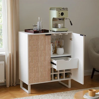 80*40*92cm Coffee Bar Buffet Sideboard Storage Cabinet With Doors and Drawers - Image 1 of 4
