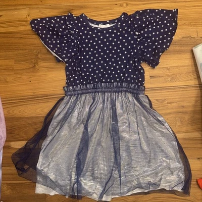 Girls Crew Cuts by J.Crew Blue And White American Themed Dress Sis 7 - Image 1 of 4