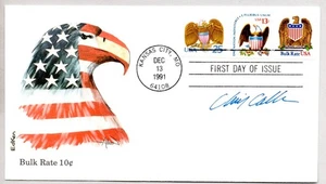 #2602 AMERICAN EAGLE FIRST DAY ISSUE STAMP DESIGNER CHRIS CALLE SIGNED EDKEN FDC - Picture 1 of 1