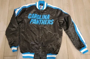 Carolina Panthers Full-Snap Blue Satin Starter Jacket Men’s Med Varsity, EUC - Picture 1 of 9