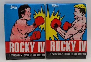 1985 Topps Rocky 4 IV Movie Trading Card Wax Packs Stallone Drago Apollo Creed - Picture 1 of 2