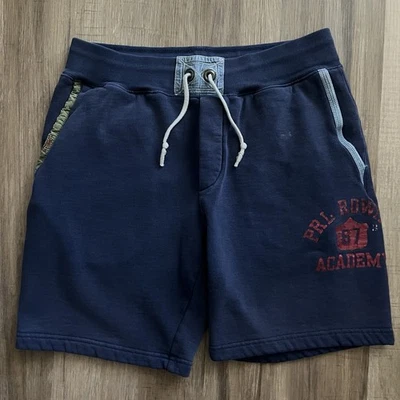 Polo Ralph Lauren 7.5 inch Fleece Graphic Shorts Size Small Ripstop / Denim Trim - Image 1 of 4