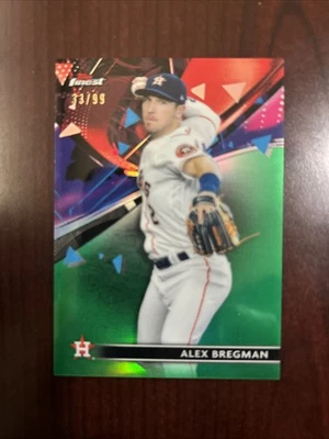 2021 Topps Finest Green Refractor /99 Alex Bregman #83 *Mint* - Image 1 of 2
