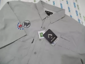 New Dri Duck Teflon UPF 40+ Outdoor Fishing Short Sleeve Shirt Mens 2XL GRAY - Picture 1 of 11